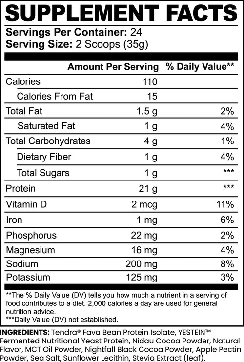 Plant Protein Chocolate 21g Protein, Muscle Recovery, Weight